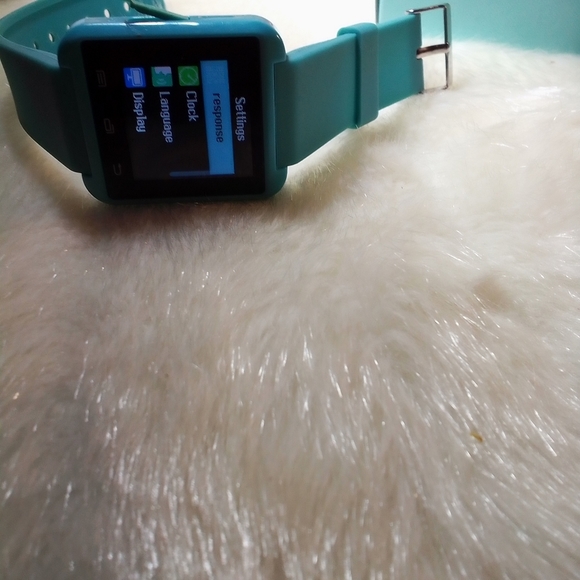 Aqua Blue Digital Phone Watch Worn Once All functions work as seen in pi… - Picture 5 of 8